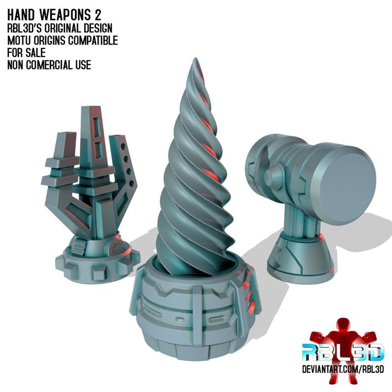 Hand Weapons 2 (Motu Origins compatible)
