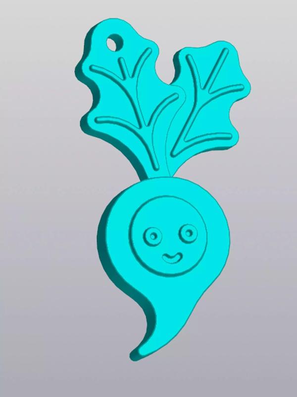 Radish Keychain
