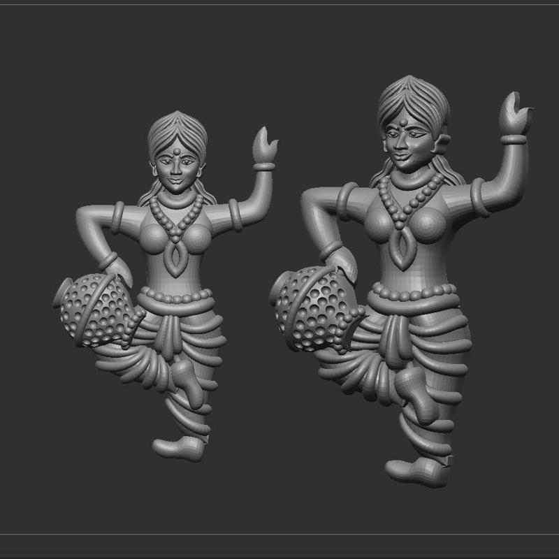 Girl murti with lokshi