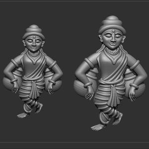 Girl murti with lokshi