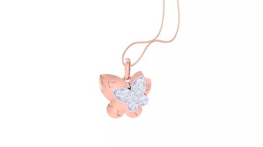 Butterfly Light Weight Kids Pendant Necklace Charms 3dm stl obj