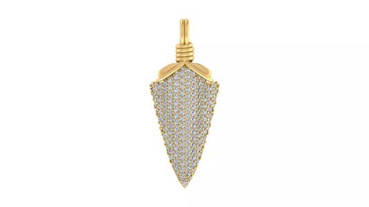 Luxury Iced-Out Arrowhead Pendant