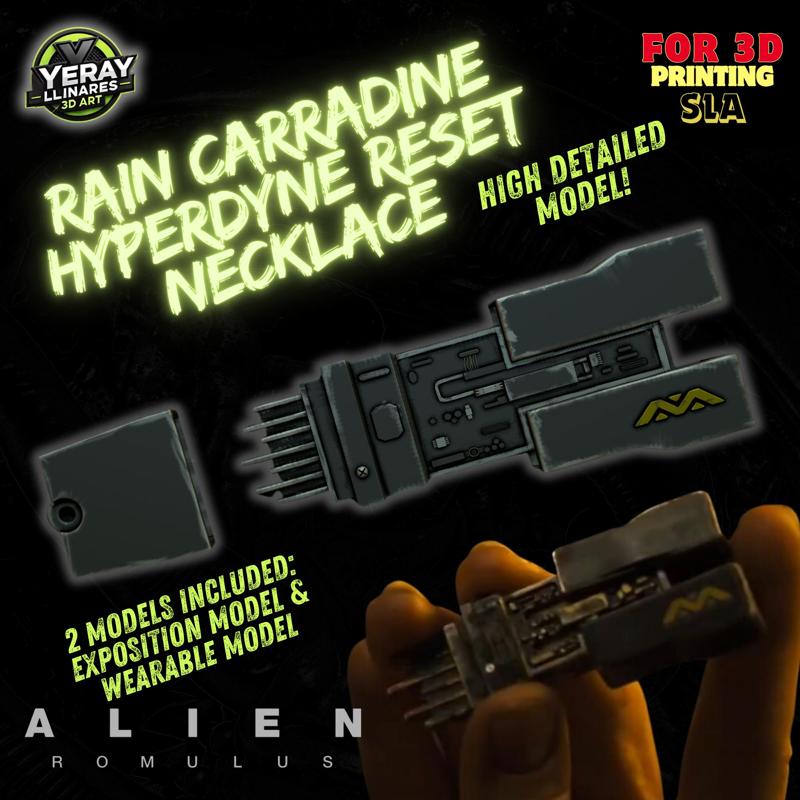 Replica Rain Carradine Pendant - Alien Romulus - 3D Model for SLA Printing