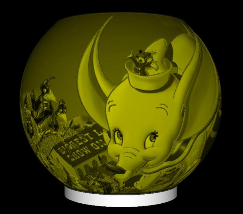 SPHERE NIGHT LIGHT DUMBO LITHOPHANE