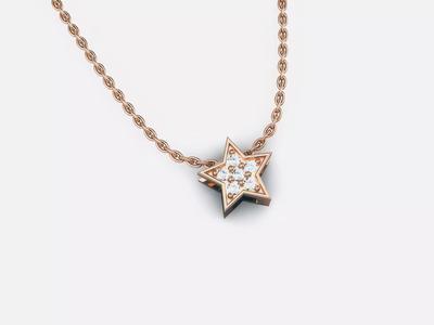 Diamond Star  Pendant 3dm render details
