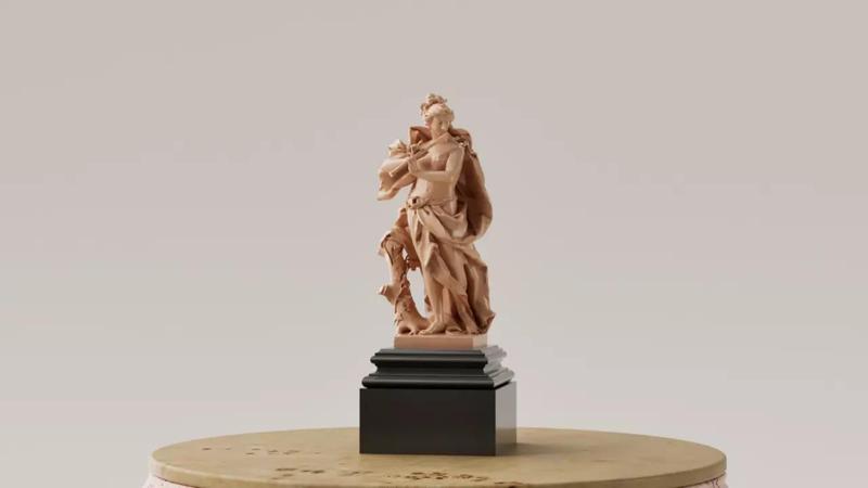Escultura - Euterpe musa griega de la musica y la poesia lirica
