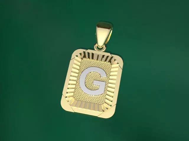 Pendant G gold letter