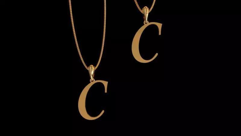 Letter C NECKLACE