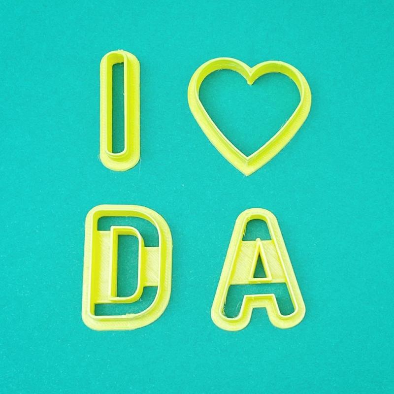 I Love Dad Fondant Cutters