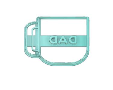 FATHERS DAY COOKIE CUTTER, FATHER´S DAY COOKIE CUTTER, FATHER´S DAY CUP COOKIE CUTTER, FATHER´S DAY, COOKIE CUTTER, FONDANT CUTTER