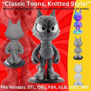 Felix the Cat – Classic Cartoon Character Stylized Planter Model