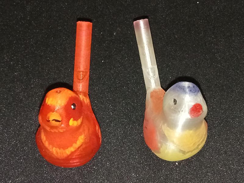 Simple bird water whistle