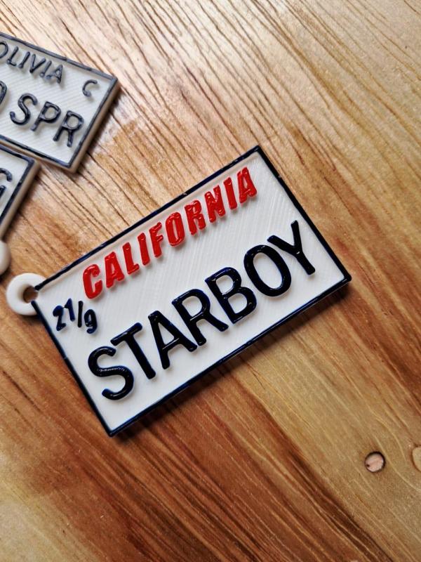 california starboy keychain,key ring,key chain