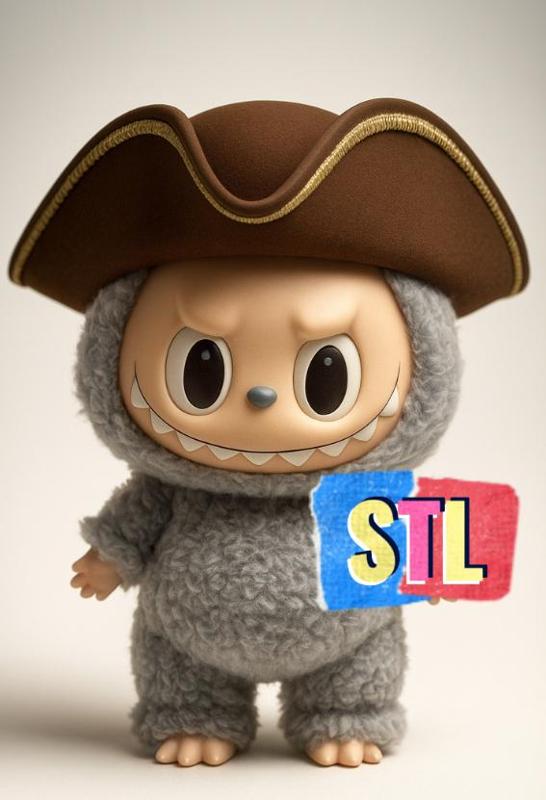 Labubu Cowboy hat - STL Digital File for 3D Printing, Printable Toy Model Design