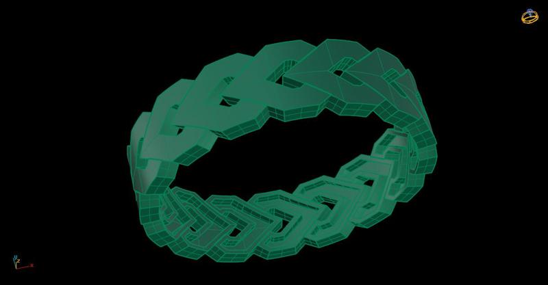 Engagement Ring Band STL 3D Model for 3D Printing