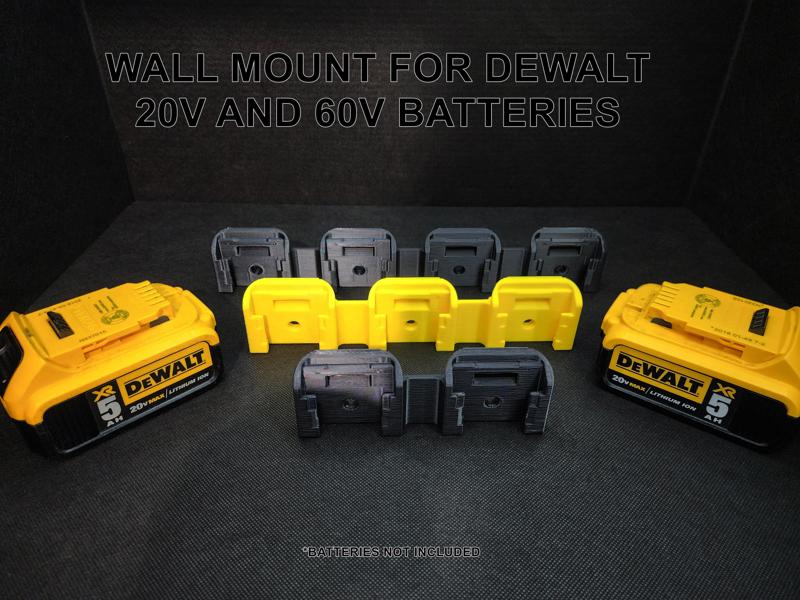 Dewalt wall mount for 20 and 60volts batteries (4)