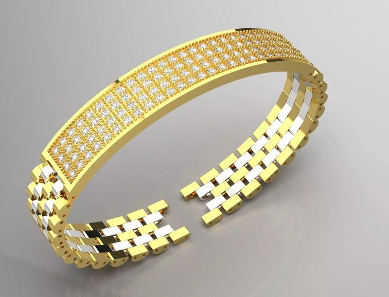 Luxury man Rolex design diamond bracelet model bg0027