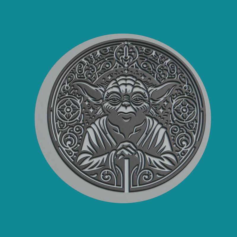 Yoda Print Model Yoda Medallion Yoda Wall Decor