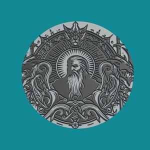 Odin Print Model Odin Medallion Odin Wall Decor