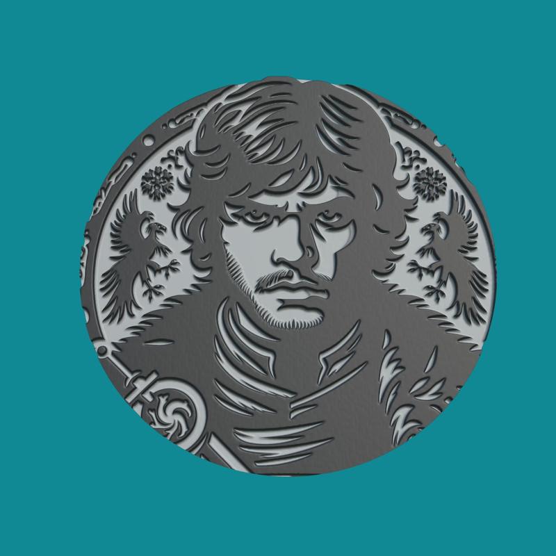 Theon Greyjoy Print Model Theon Greyjoy Medallion Theon Greyjoy Wall Decor