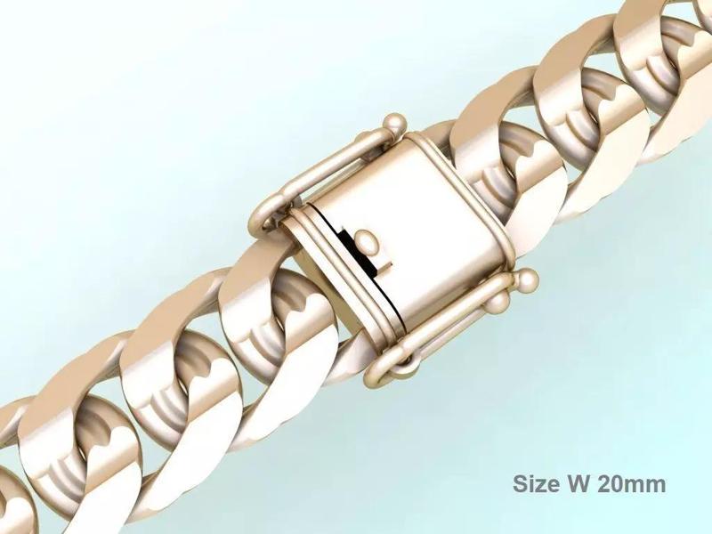 Chain bracelets - Miami Cuban link - Size W 20 mm - N636