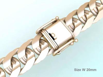 Chain bracelets - Miami Cuban link - Size W 20 mm - N636