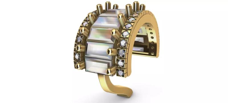 Baguette Earrings Piercing Style