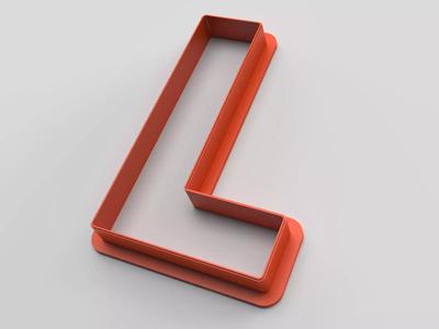 Cookie cutter - English alphabet - Letter L