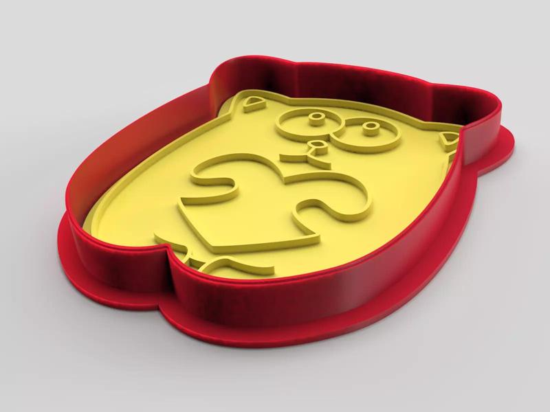 Cookie cutter and stamp - Cat