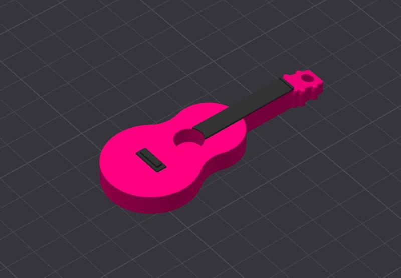 Guitar keychain