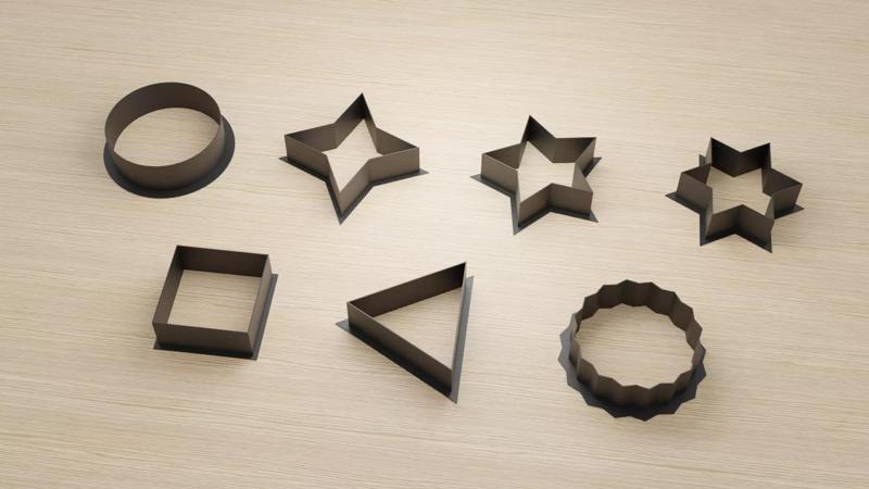 Basic Shapes Cookie Cutters Collection 3D print