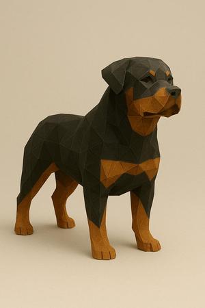 Rottweiler Low Poly 3D Model