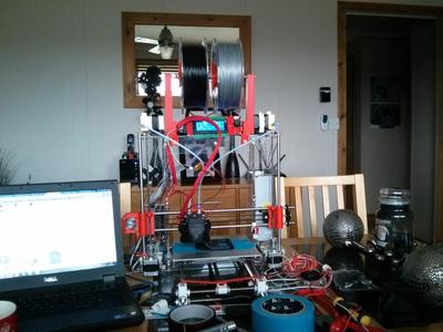 Prusa i3, dual bowden stepper mounts - updated