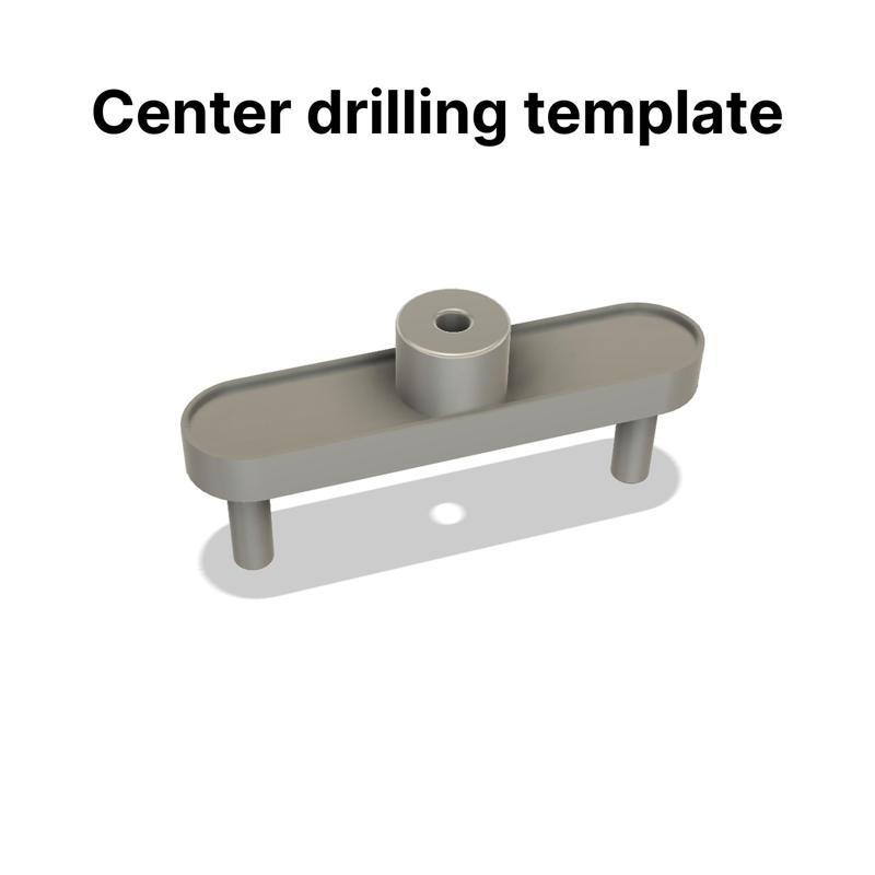 Center drilling template