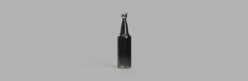 Glass soda bottle