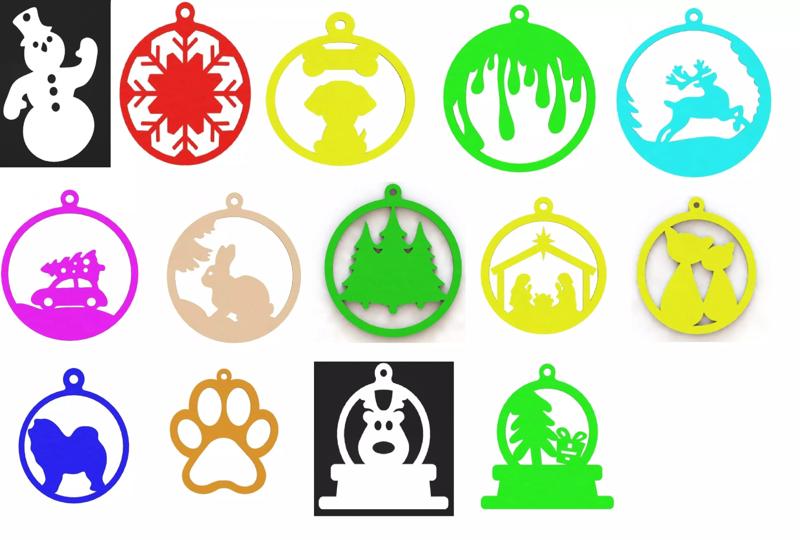 Christmas tree decorations pack