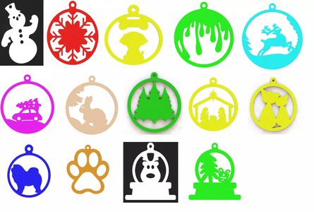 Christmas tree decorations pack