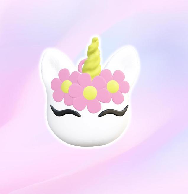 Keychain UNICORNIUM WITH FLOWERS