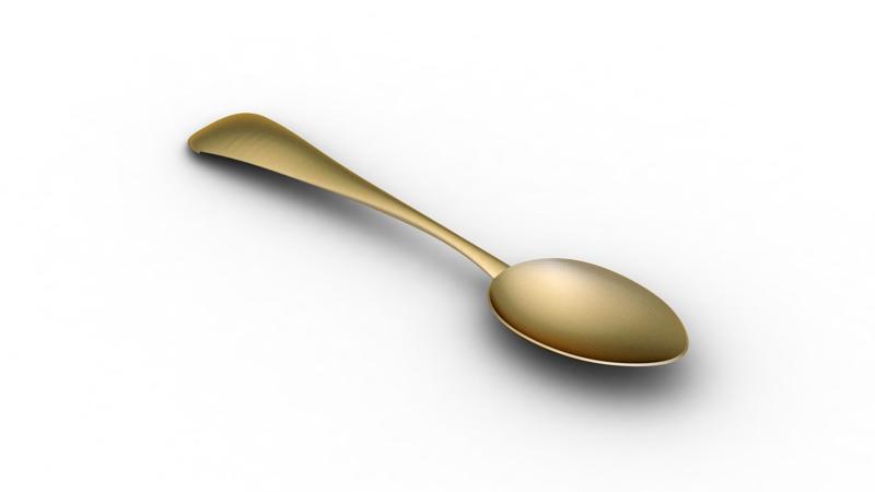 Golden Spoon Pendant 3d printable model