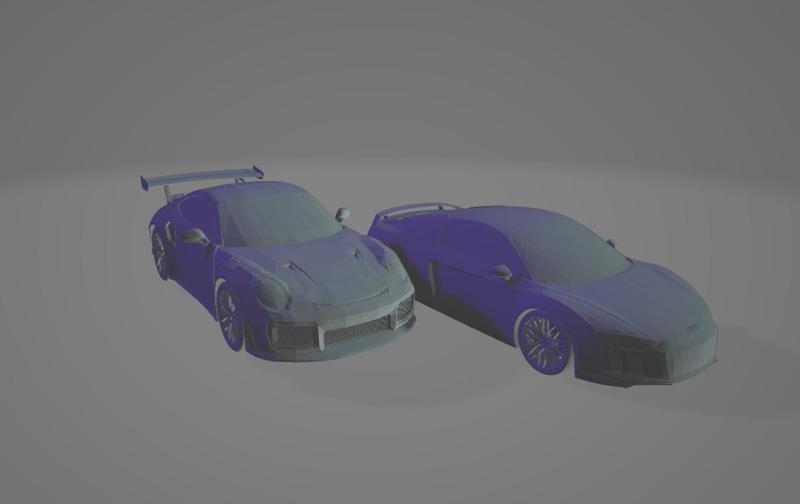 PORSCHE AND AUDI R8 READY TO PRINT