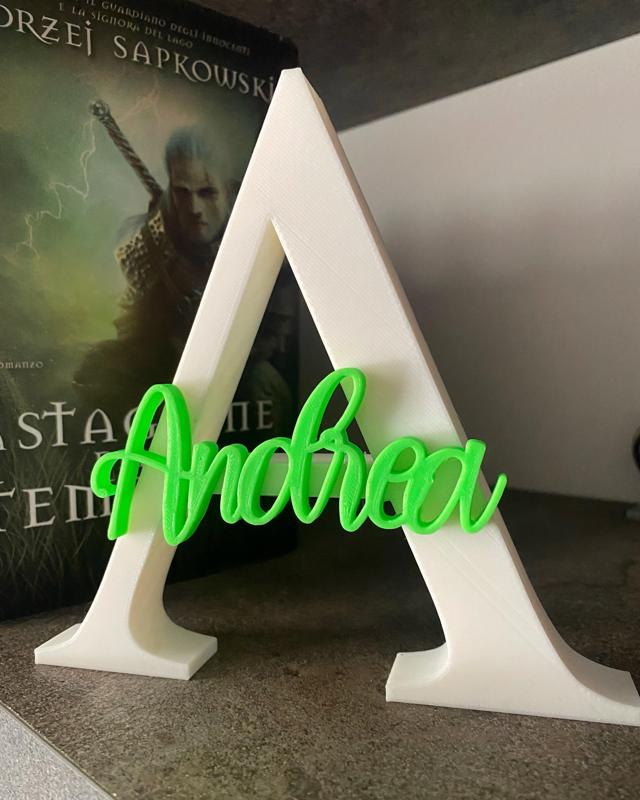 Letter A with Name Andrea