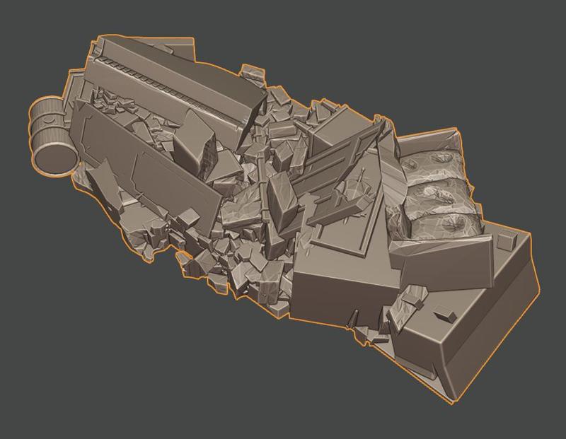 28MM CITY RUIN BIT WITH PIANO