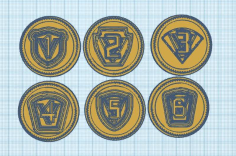 POWER RANGERS LIGHTSPEED RESCUE/KYUUKYUU SENTAI GOGOV Number POWER COINS