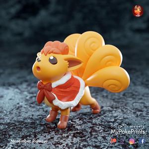 Christmas  Vulpix - pre-supported figure