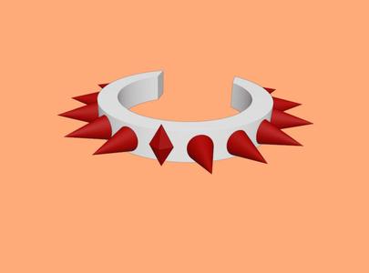 Necklace 3 Spikes - Cristal 1.2 / for LPS Petshop Littlest Pet Shop