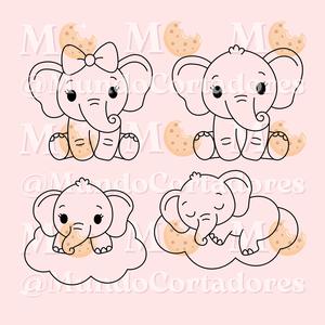 DEISY BABY SHOWER CUTTER AND STAMP PACK - ELEPHANT CUTTER COOKIES