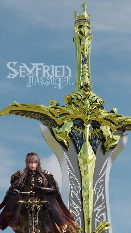 Love and Deepspace Xavier Fallen Crown Cosplay Sword