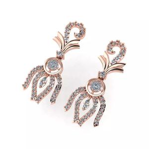 light Wight white gold diamond Earring-Nk-75ER