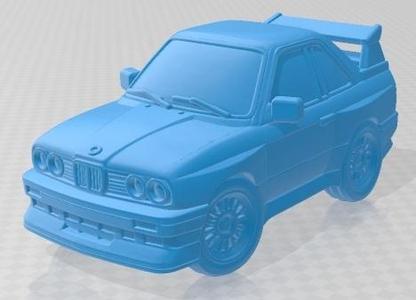 BMW E30 M3 Cartoon Toy Printable Car