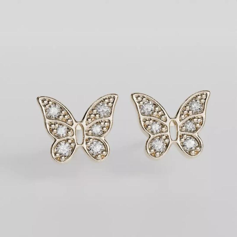 small butterfly earring